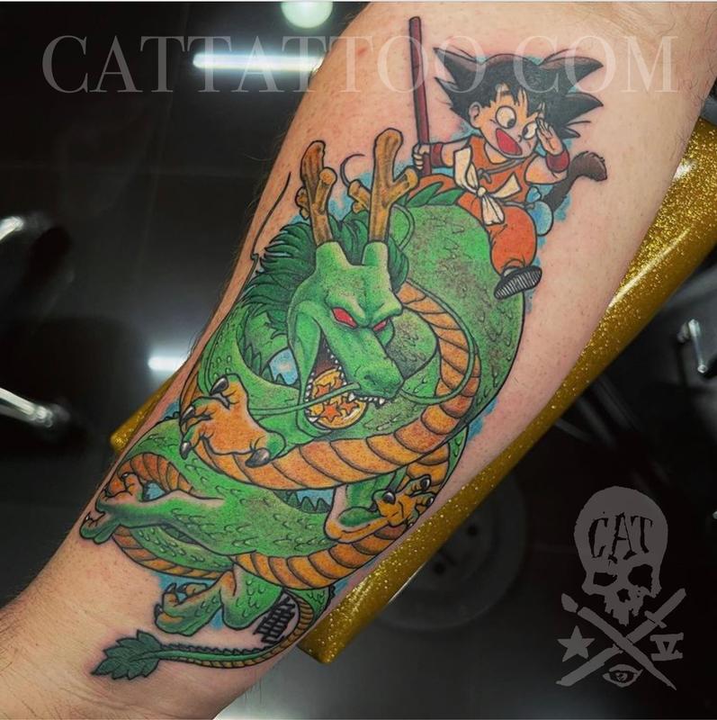 Shenron from Dragon Ball Z tattoo time lapse  YouTube