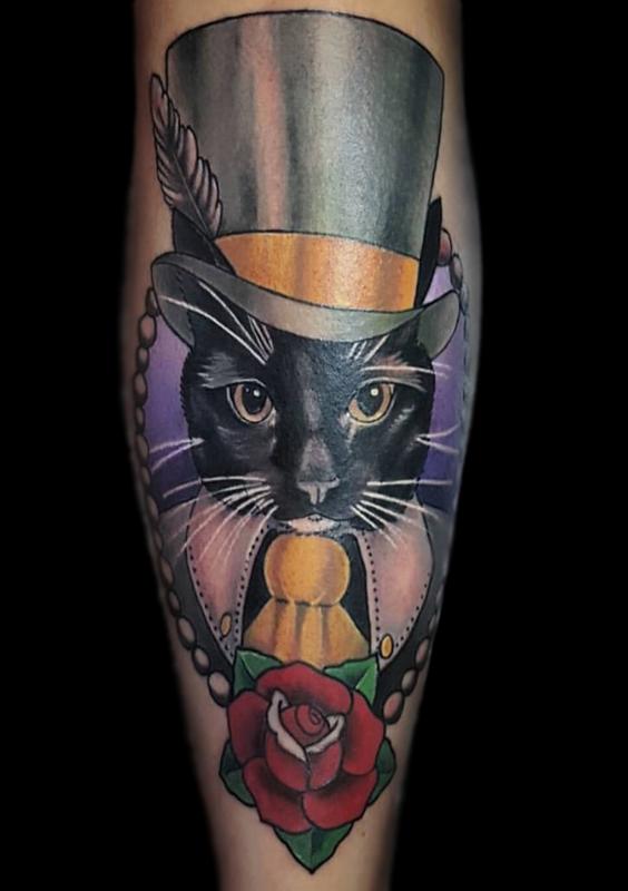 Dapper Cat by Justin Williston: TattooNOW