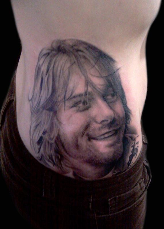 Kurt Cobain Portrait Tattoo by againstheindustry on DeviantArt
