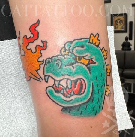 king of monster japanese tattoo by polkadothero on Dribbble