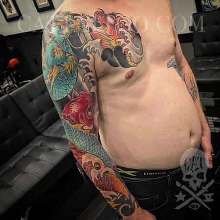 Tattoos - Dragon and Koi sleeve - 143804