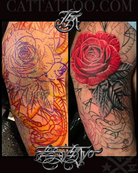 Tattoos - Realism Rose Tattoo - 142746