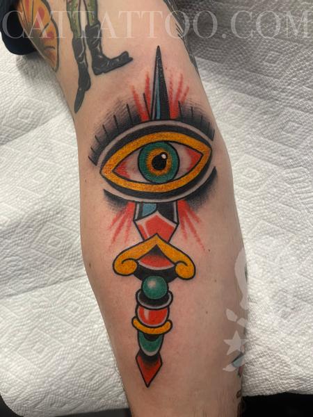 Tattoos - Dagger and Eye - 145716