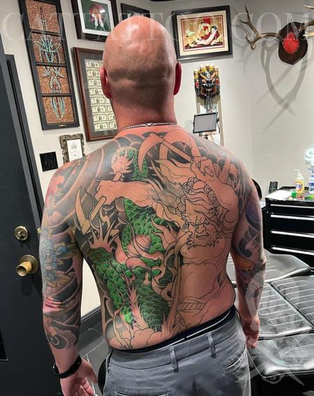 Tattoos - In progress Japanese back piece - 145754