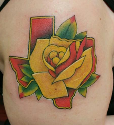 Tattoos - Texas Rose - 128430