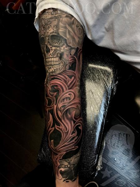 Tattoos - Black and Grey Fillagree  - 138676
