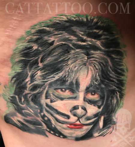 Tattoos - Eric Singer Portrait tattoo  - 140428