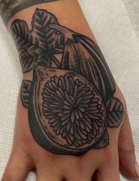 Justin Gorbey - Onion and Vegetable Hand Tattoo