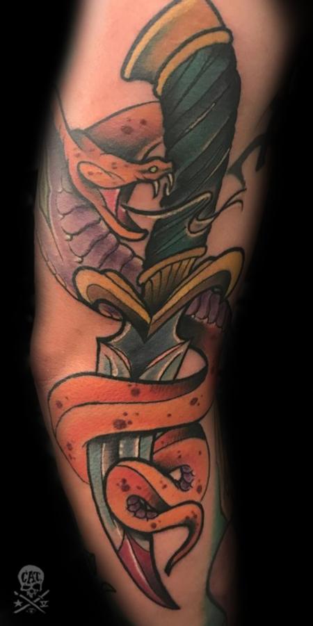 Tattoos - Snake & Dagger  - 129381