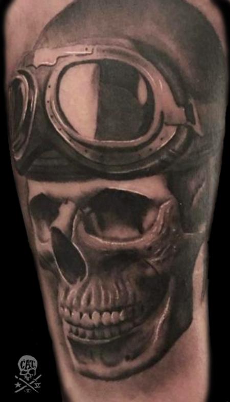 Tattoos - Pilot Skull - 126739