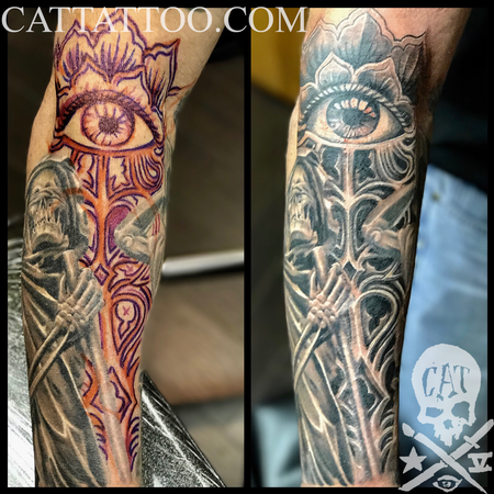 Terry Mayo - Work in progress Eye tattoo