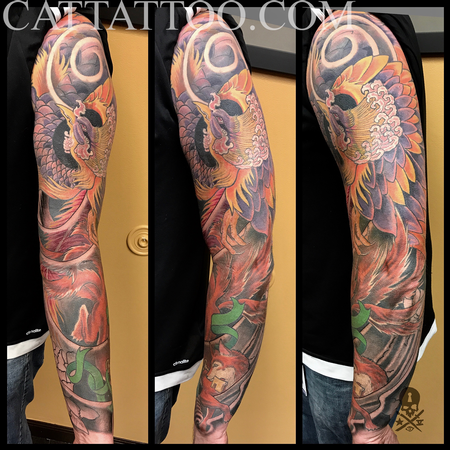 Tattoos - Phoenix and Fox Sleeve - 132439