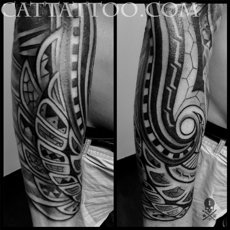 Terry Mayo - Polynesian forearm tattoo