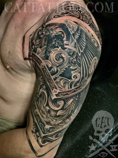 Terry Mayo - Progress on armor tattoo