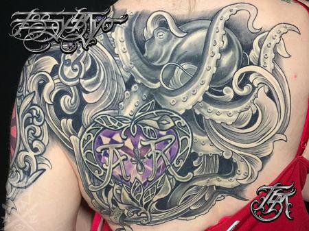 Tattoos - Black and Grey Octopus tattoo - 142562