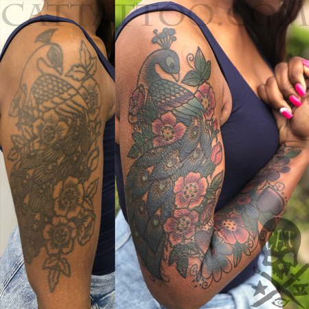 Tattoos - Peacock Coverup - 140354