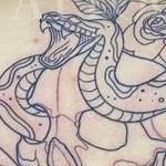 Tattoos - WIP Skull Snake and Roses - 144051