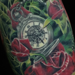 Tattoos - Pocket Watch and Rose Tattoo - 140514