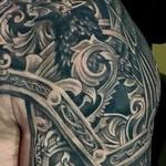 Tattoos - Black and Grey Armor tatoo - 141733