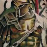 Prints-For-Sale - Progress image 2 of spartan soldier tattoo - 142312