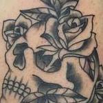 Tattoos - Skull and Rose - 144548