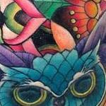 Tattoos - Floral Geometry and Crystal Owl - 143372