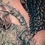 Tattoos - Black and grey Warrior Angel tattoo - 140426