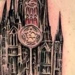 Tattoos - Large Dark Tower Back Tattoo - 140899