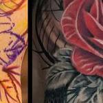 Tattoos - Snake and Roses Half Sleeve - 142808