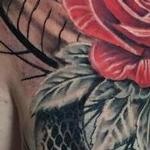 Prints-For-Sale - Snake and Roses Half Sleeve Image 2 - 142807