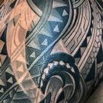 Tattoos - Polynesian Chest and Arm Tattoo  - 139128