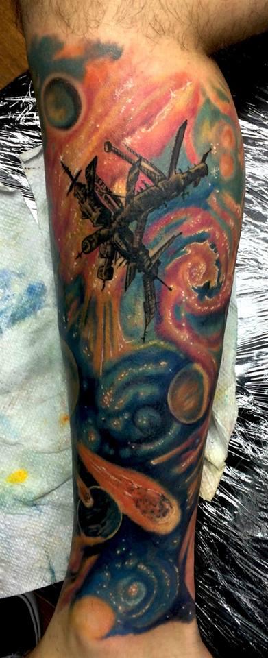 Tattoos - Space Leg Sleeve - 86695