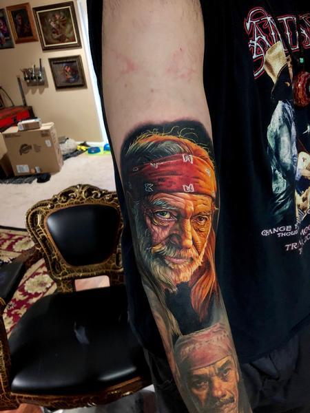 Tattoos - Color Willie Nelson Portrait