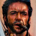 Tattoos - Hugh Jackman Color Portrait Tattoo - 139142
