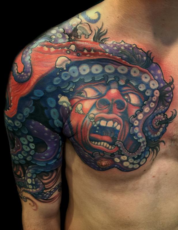 Crimson Octopus By Champion Grubbs Tattoonow