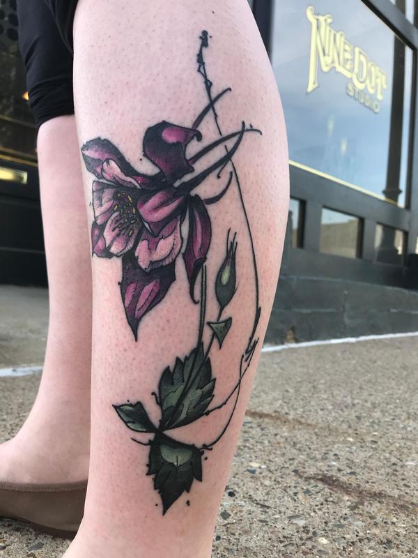 32 Best Columbine Flower Tattoos