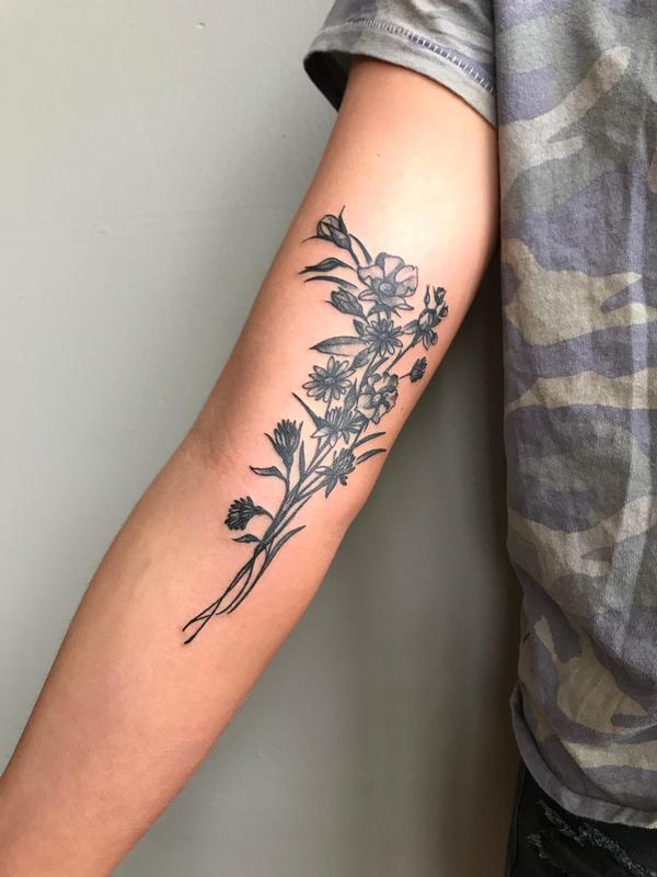 Dainty Flowers By Chuck Day Tattoonow