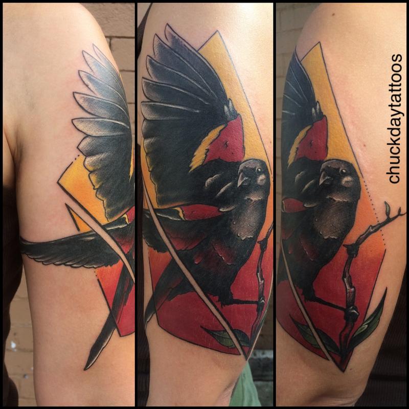 Red winged Blackbird by Chuck Day: TattooNOW