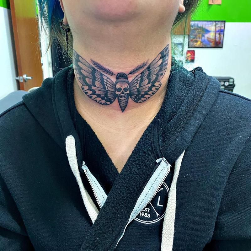 Fountain Square Tattoo on Instagram Psychedelic moth from morgieink     tattoo tattoos colortattoo traditionaltattoo indiana indianapolis  moth midwest