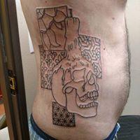 Tattoos - Skull & Melting Candle - 131310