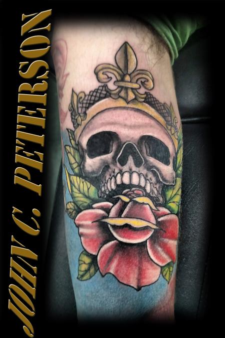 Tattoos - Wicked Skull & Rose - 130988