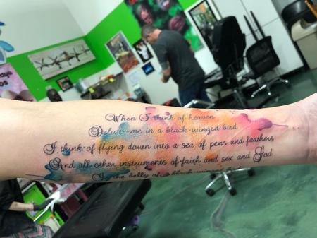 Tattoos - Script w/ Watercolor - 139450