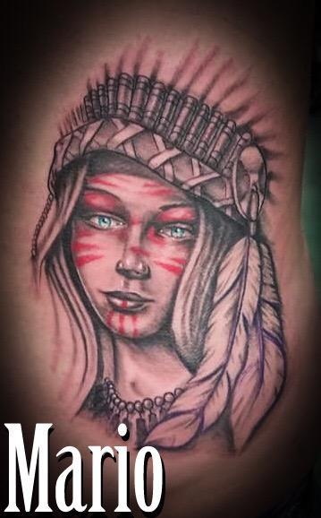 Tattoos - Native American Woman - 138511