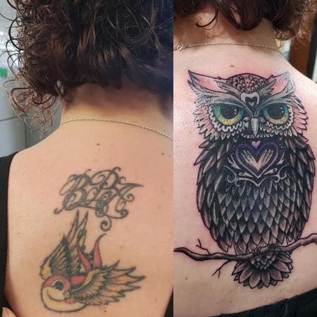 Tattoos - Owl Cover Up - 138515
