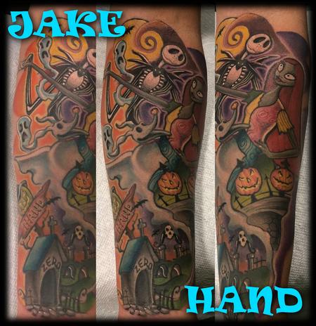 Tattoos - Nightmare Before Christmas JackandSally by JakeHand - 133710