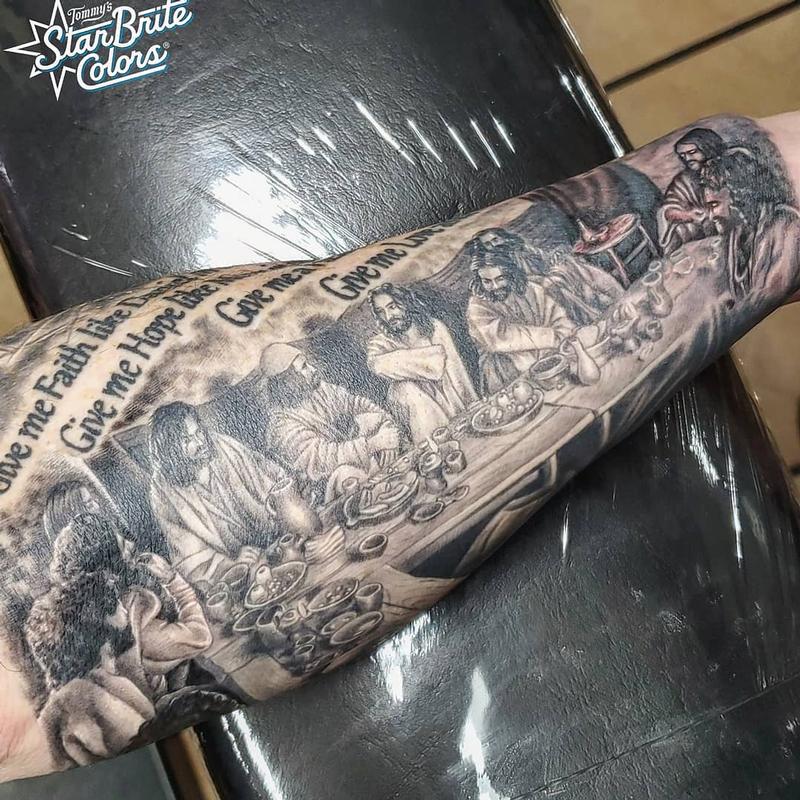 MJ on Instagram Last supper tattoo done  Working time about 30hours The Last  Supper oil on panel c 1562 by Joan de Joanes Was great to work