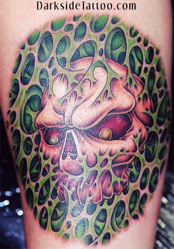 Sean O'Hara - Skull and Swiss Cheese Tattoo