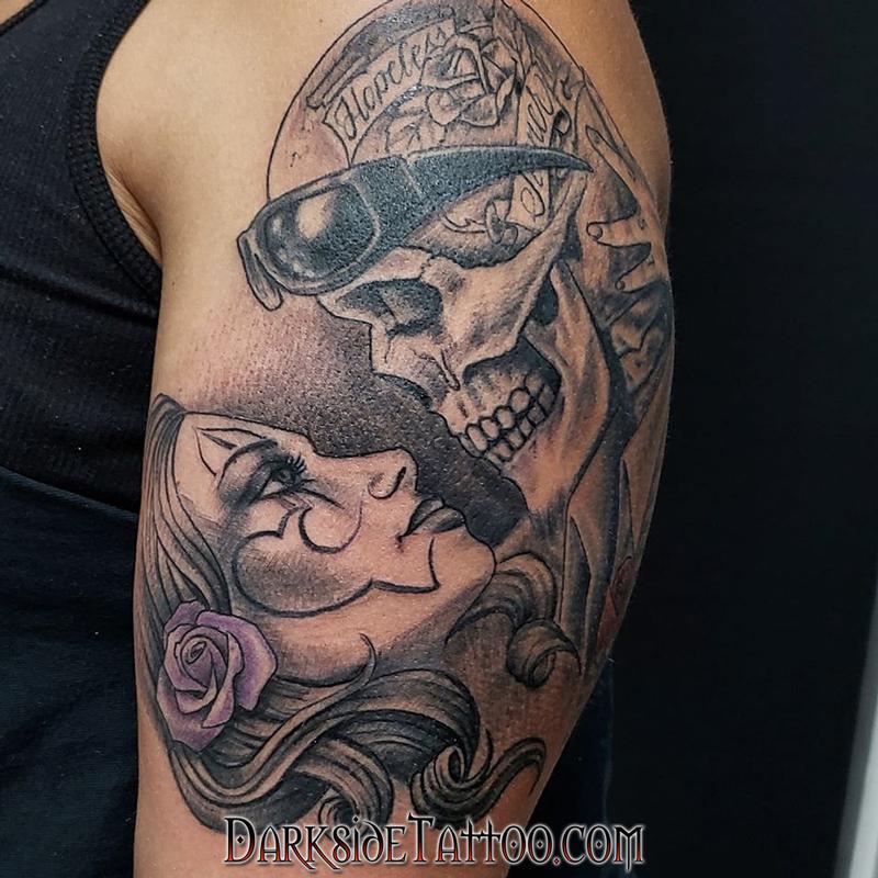 SHINOS INK on Twitter Check our some of my work tattoo ink  moneyisdamotive dayofthedead skull kiss death ogabel shinosink  httptcofJAe0yHb  Twitter