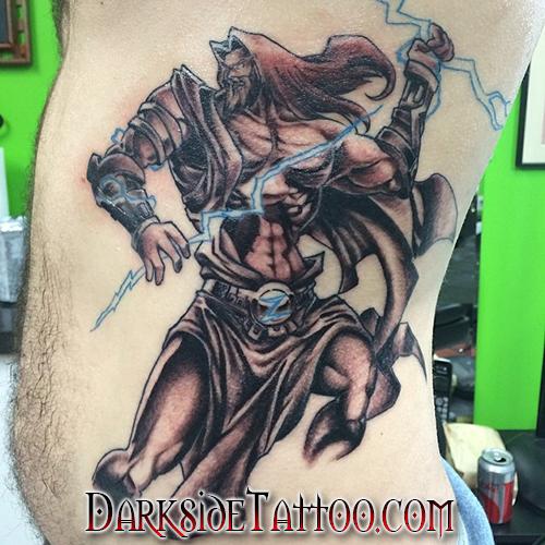 Photo of Zeus vs Poseidon in progress sleeve after the 3rd session  intenzeinkcheyennethunderh2ocean  Sleeve tattoos Greek tattoos Tattoo  sleeve designs