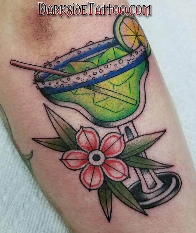 Color Martini Glass Tattoo by Marissa Falanga: TattooNOW